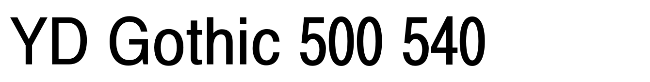 YD Gothic 500 540